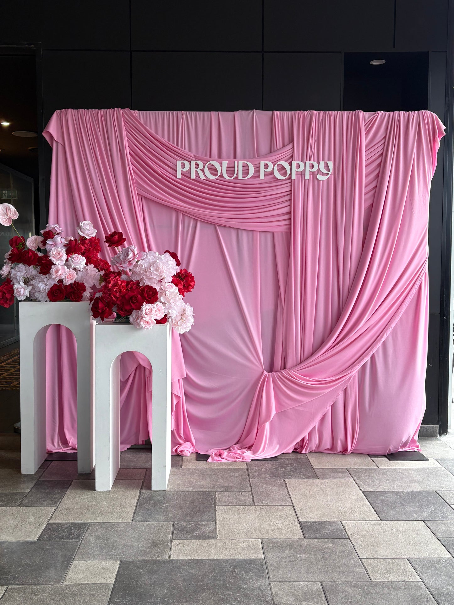 Pink Draping Backdrop