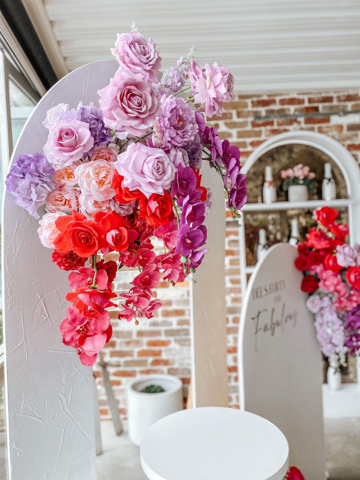 Faux Backdrop Arrangement