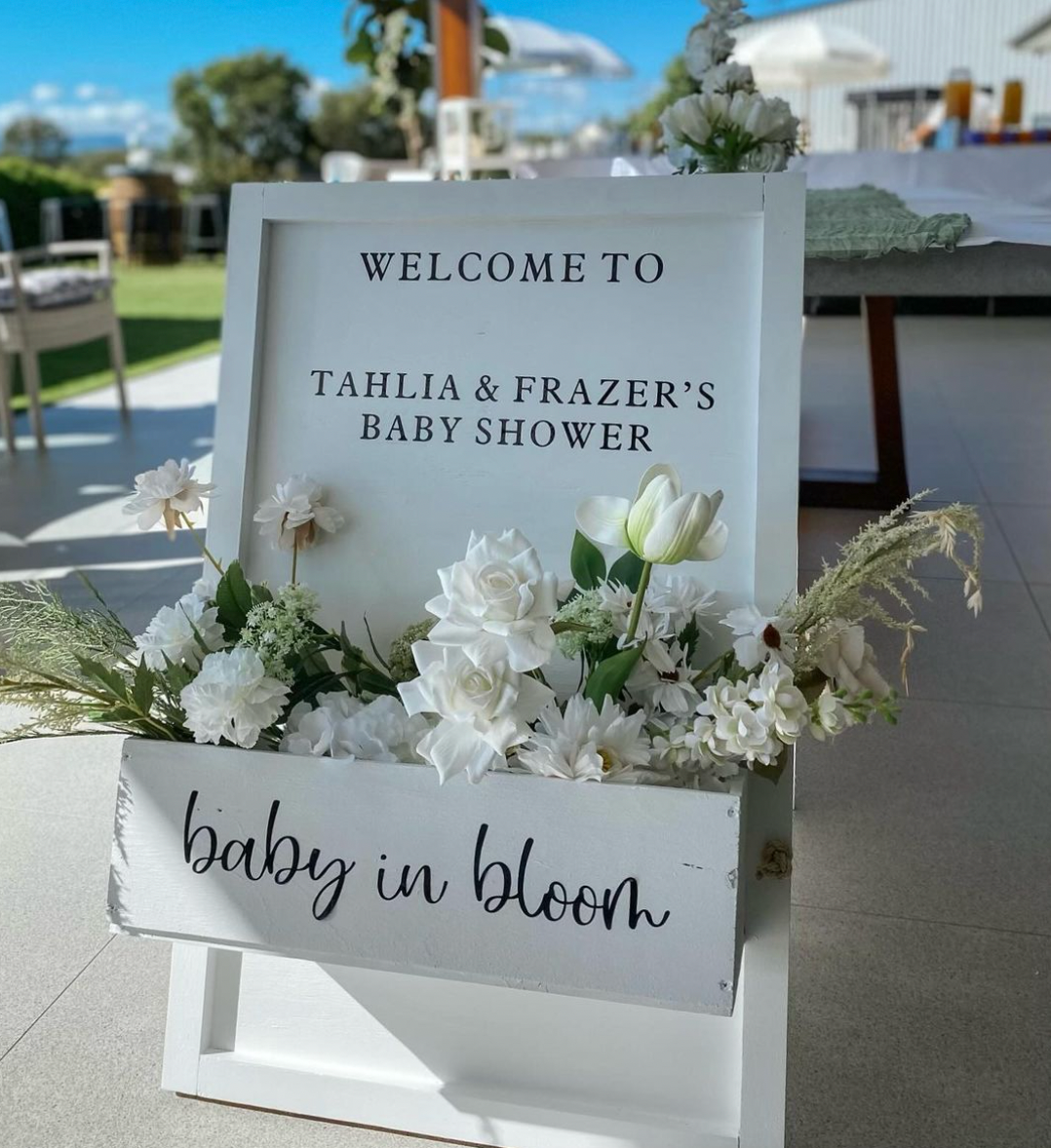 Flower box sign hire